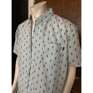 MOLOKAI SURF CO. Pineapple Hawaiian Shirt sz XXL